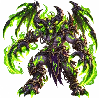 Fel-infused demon form wreathed in green flame